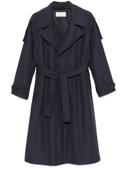 Bead-Embellished Trench Coat