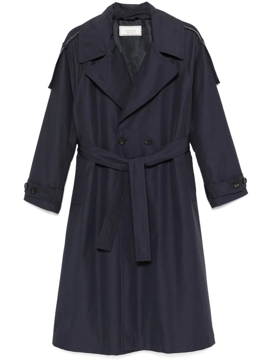 Bead-Embellished Trench Coat