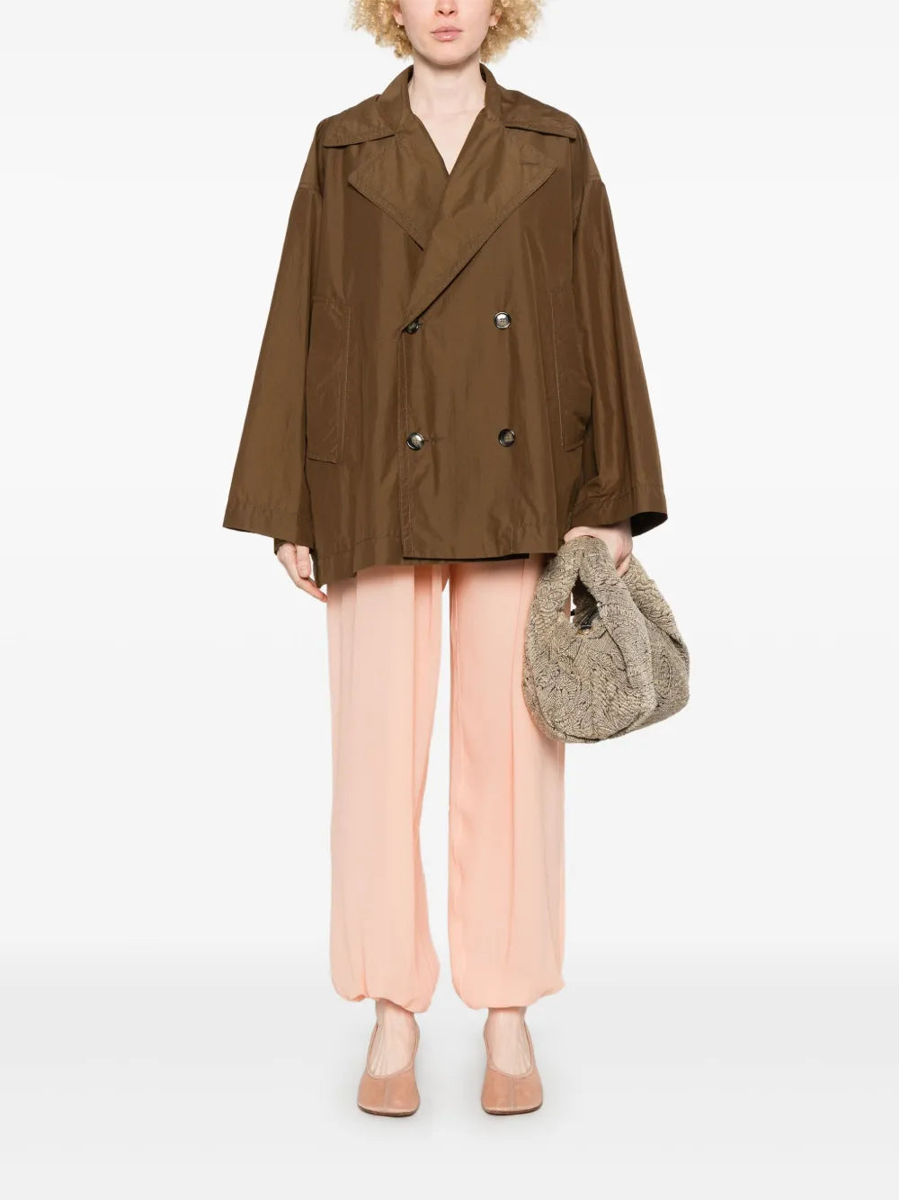 Crinkled Trench Jacket