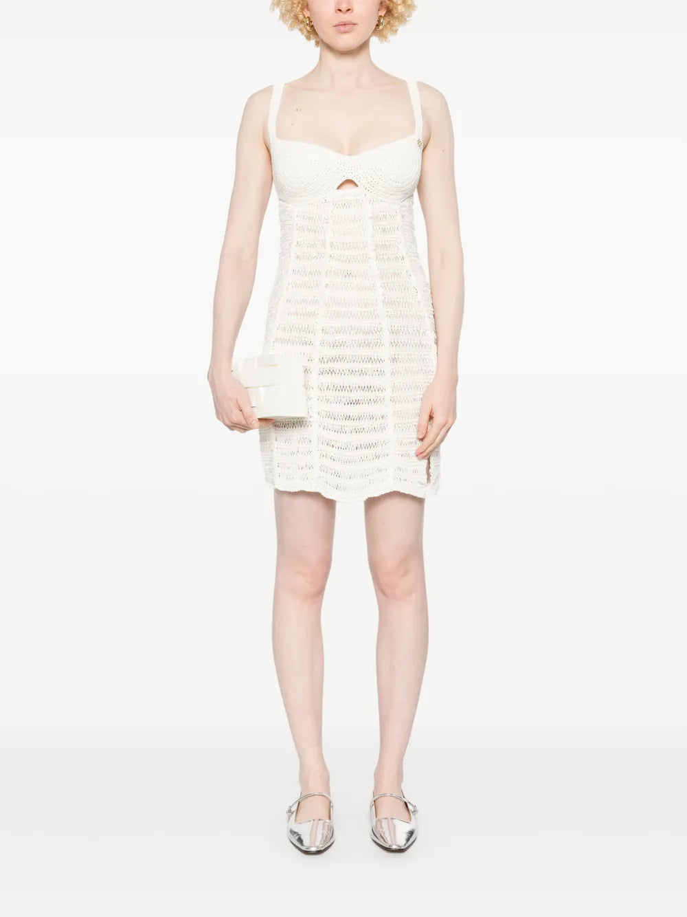 Crochet Bustier Mini Dress