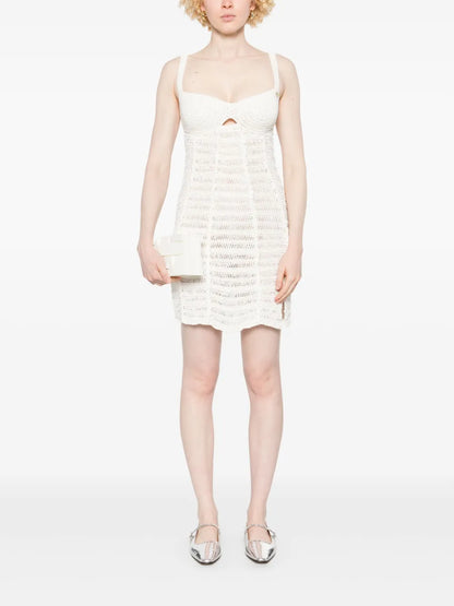 Crochet Bustier Mini Dress