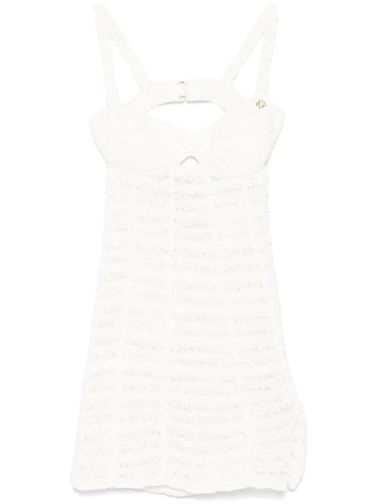 Crochet Bustier Mini Dress