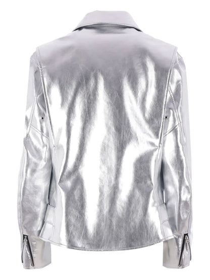 Metallic Biker Jacket