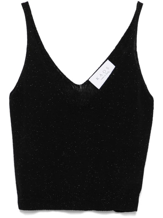Metallic-Threading Tank Top