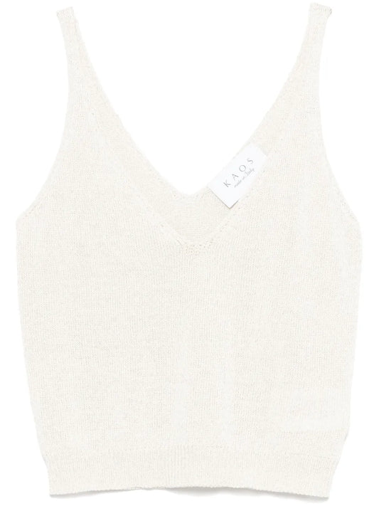 Metallic-Threading Tank Top