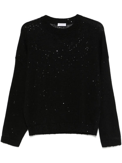 Sequin-Embellished Sweater