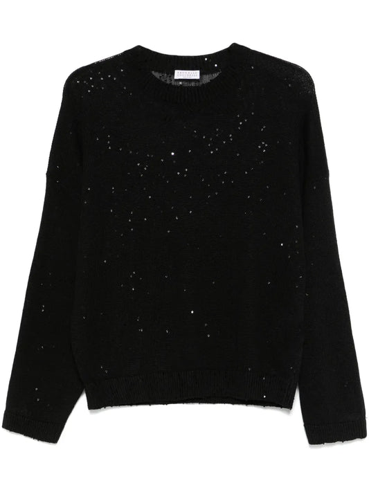 Sequin-Embellished Sweater