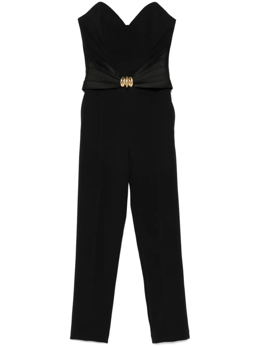 Macro-Bow Crepe Jumpsuit
