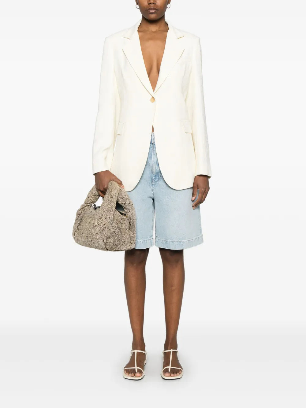 Paisley-Jacquard Blazer