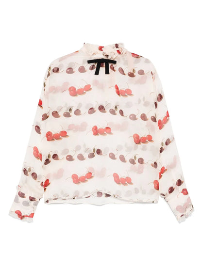 Cherry-Print Blouse