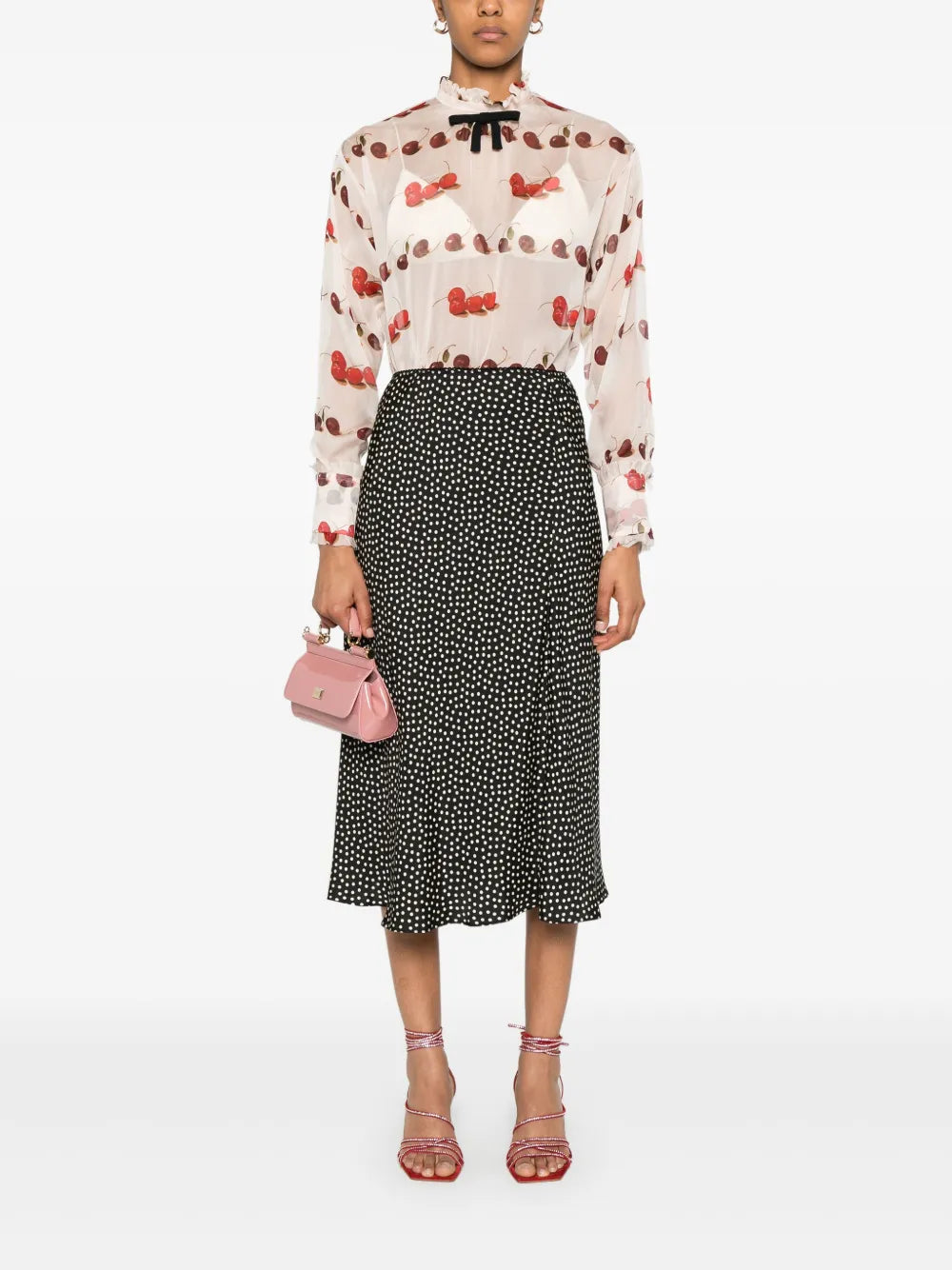 Cherry-Print Blouse