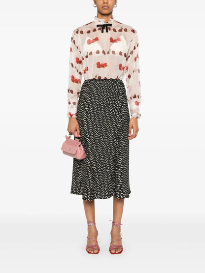 Cherry-Print Blouse