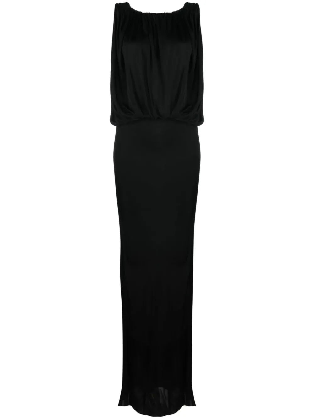 Draped Sleeveless Jersey Dress