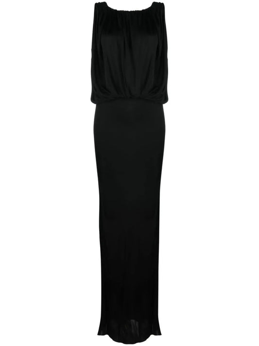 Draped Sleeveless Jersey Dress