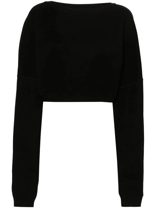 Cropped Cotton Sweatshirt