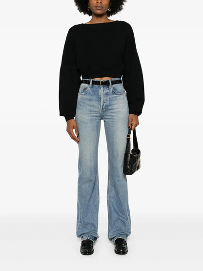 Cropped Cotton Sweatshirt
