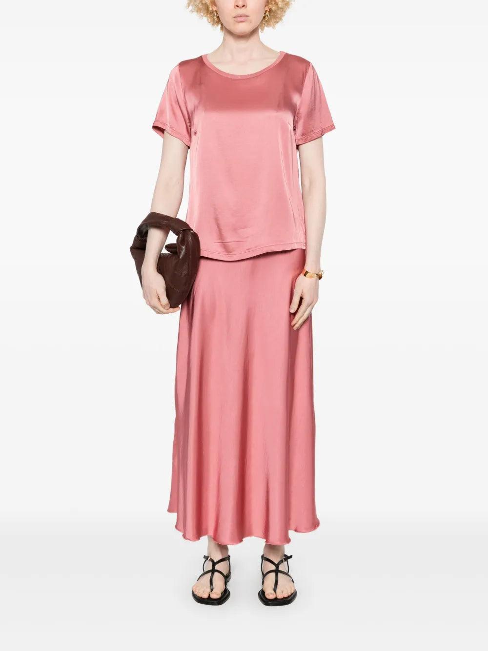Satined Midi Skirt