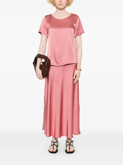 Satined Midi Skirt