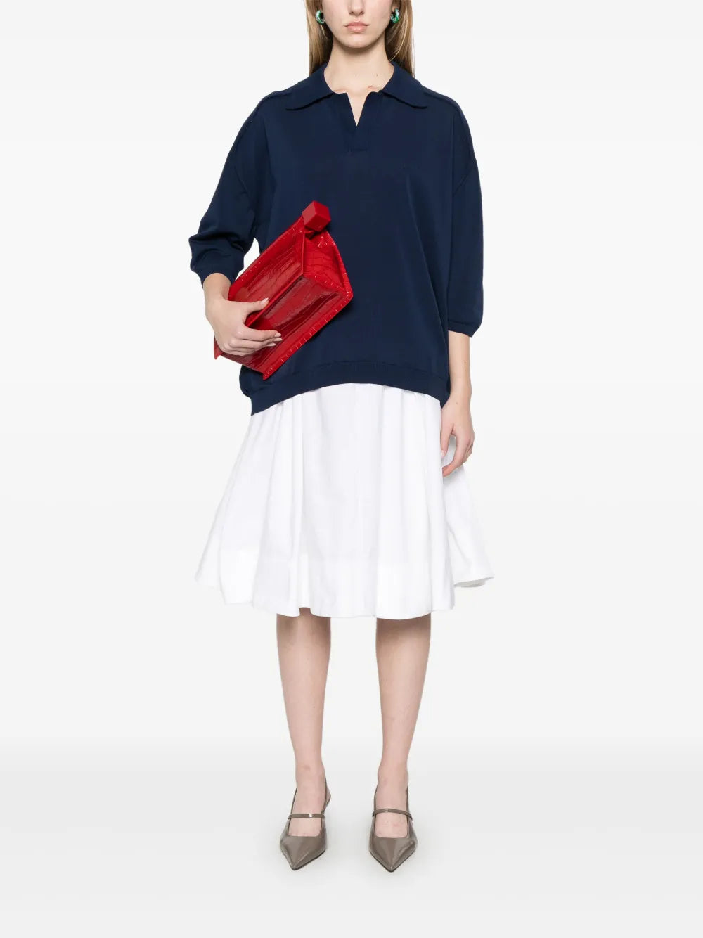 Fine-Knit Polo Shirt