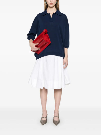 Fine-Knit Polo Shirt