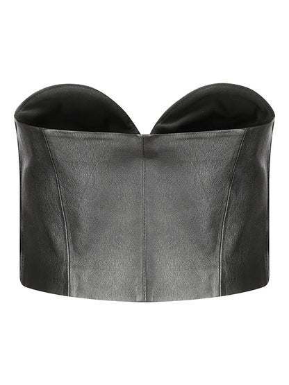 Leather Bustier Top