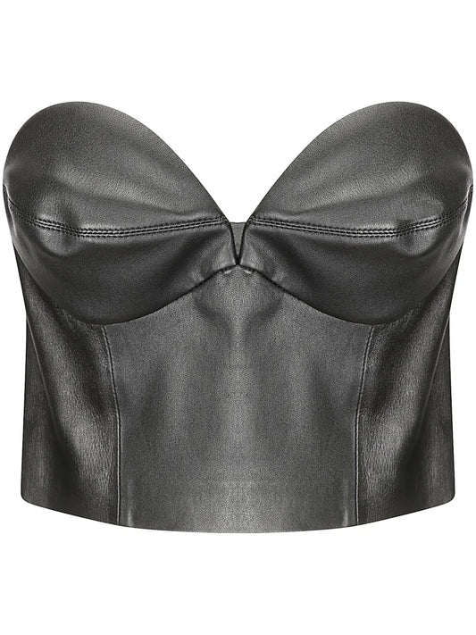 Leather Bustier Top