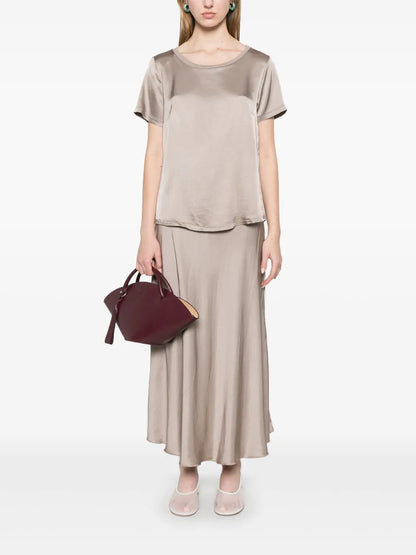Satined Midi Skirt