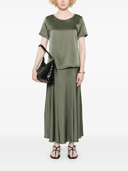 Satined Midi Skirt