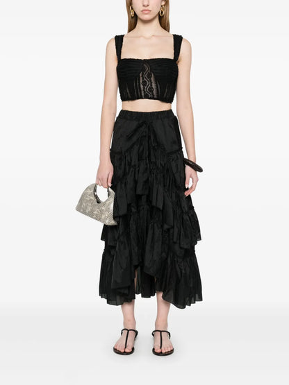 Tiered Midi Skirt