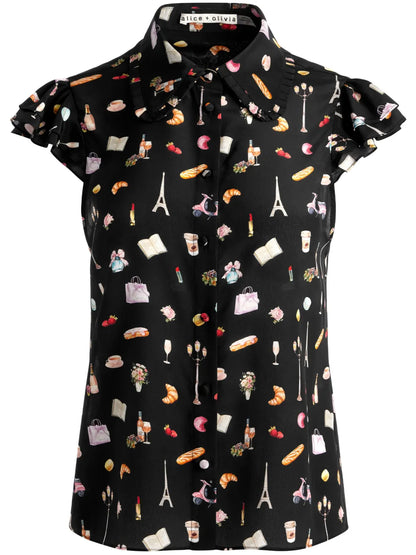 Martel Flutter Silk Blouse