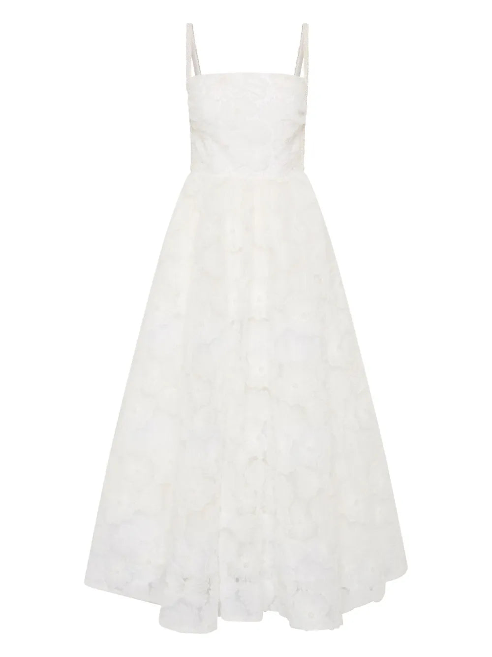 Deliah Floral-Embroidered Midi Dress
