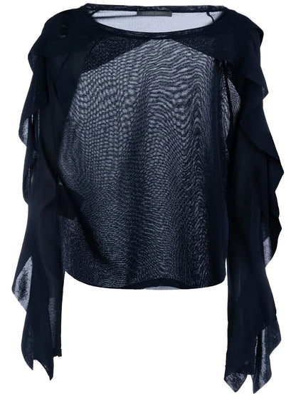 Ruffle-Detailing Jumper