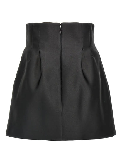 Floral-Appliqué Mini Skirt