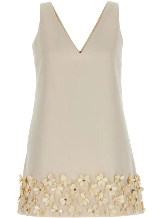 Sequin-Embellished Crepe Mini Dress