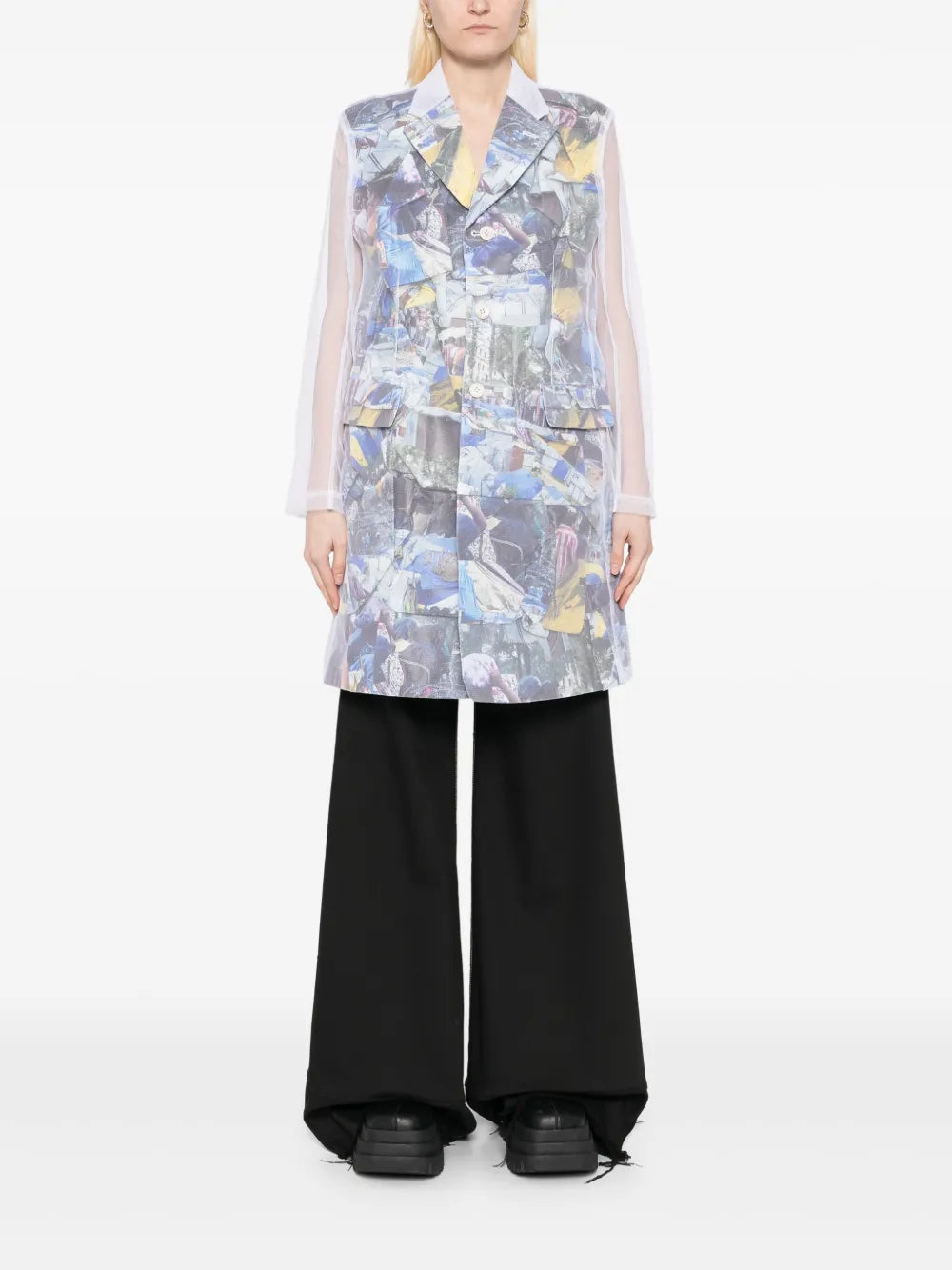 Graphic-Print Coat