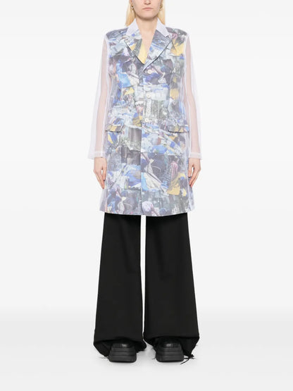 Graphic-Print Coat