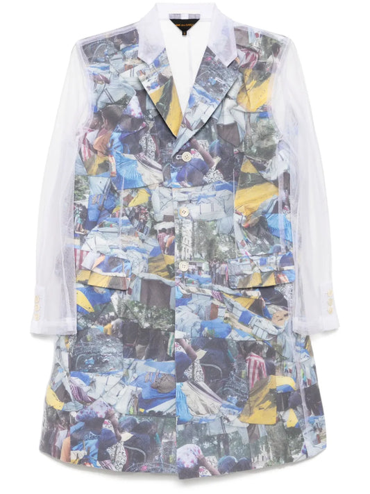 Graphic-Print Coat
