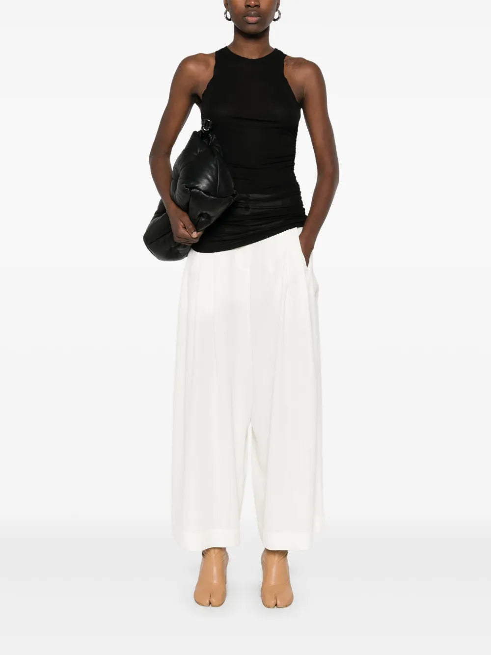 Ruched-Detailed Tank Top