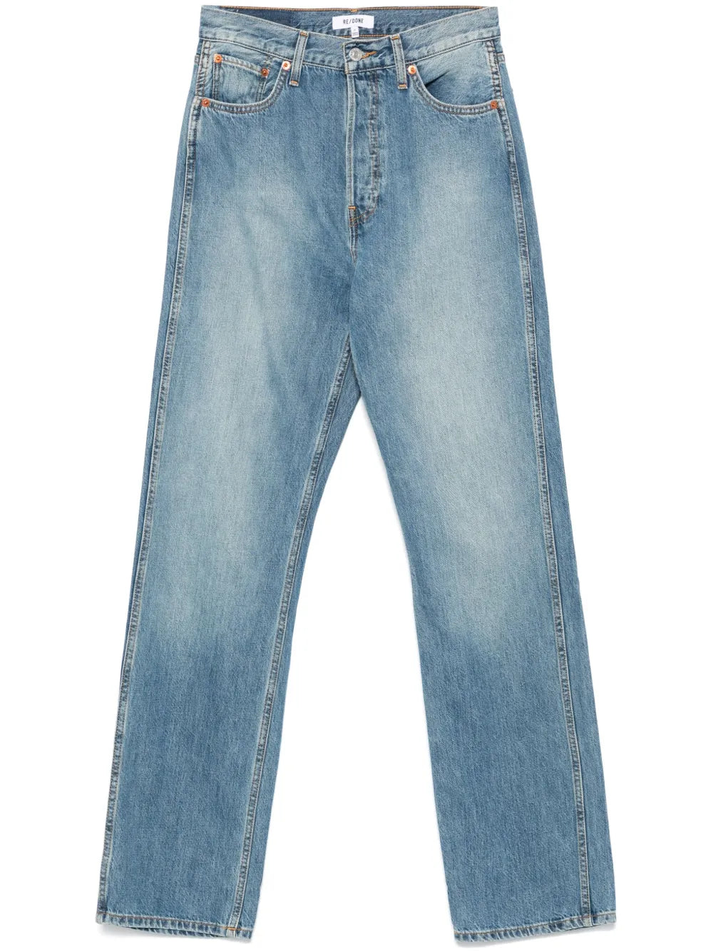 High-Rise Straight-Leg Jeans