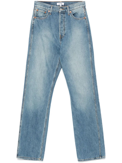 High-Rise Straight-Leg Jeans