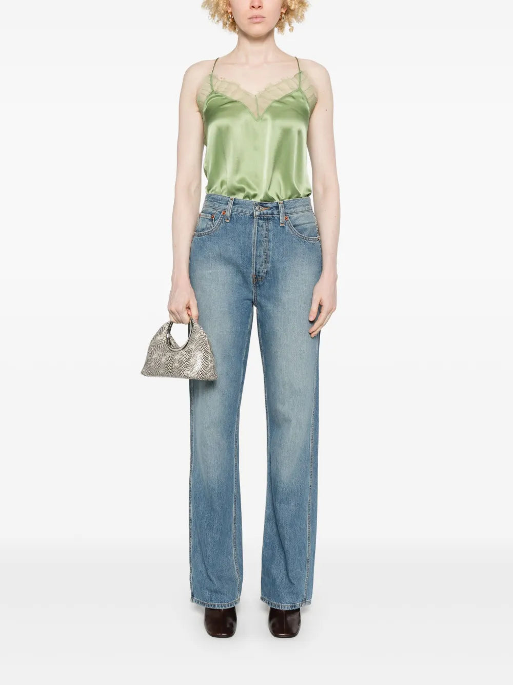 High-Rise Straight-Leg Jeans