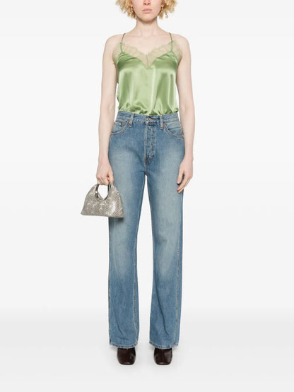 High-Rise Straight-Leg Jeans
