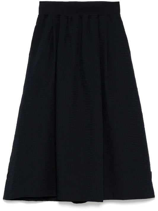 Midi Seersucker Skirt