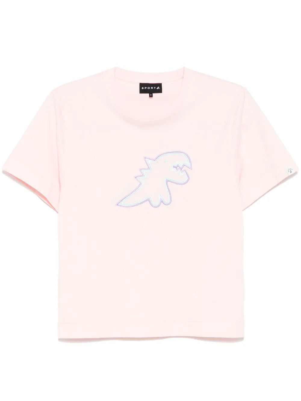 Dino-Embroidered Short-Sleeved T-Shirt