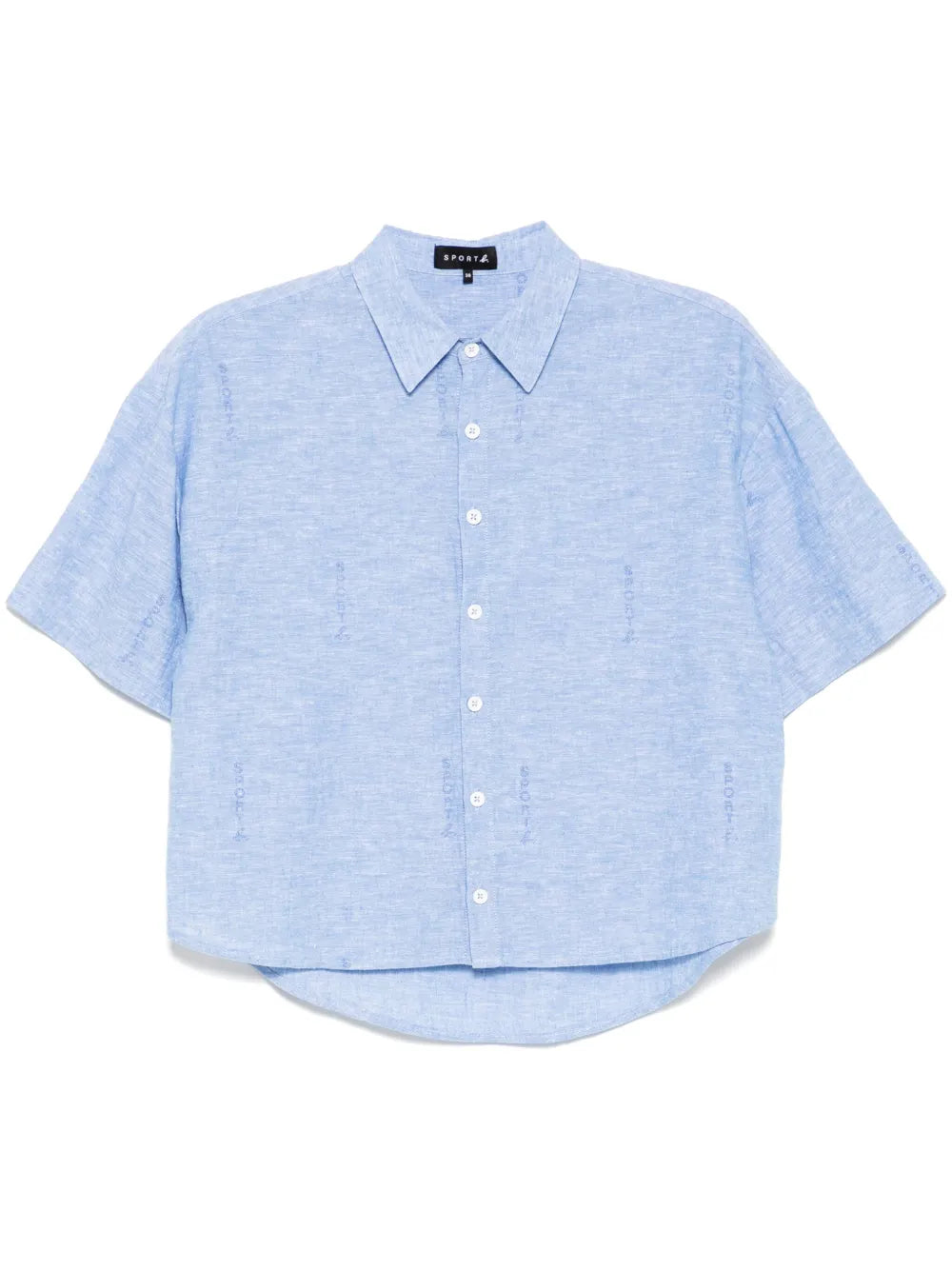 Logo Allover Print Poplin Shirt