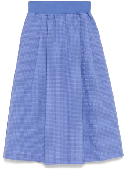 Midi Seersucker Skirt