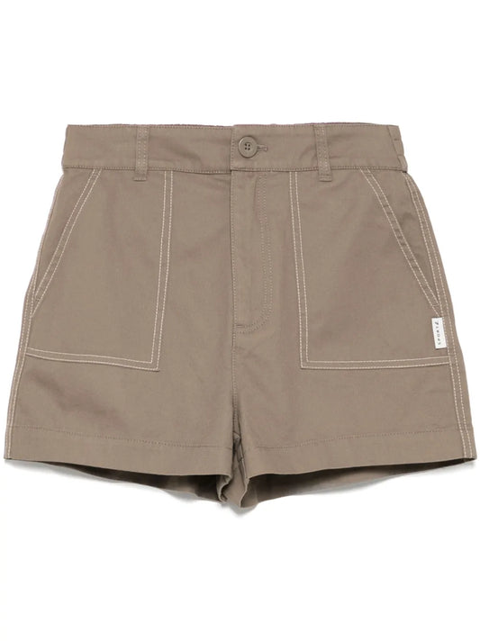 Dino-Embroidered Shorts