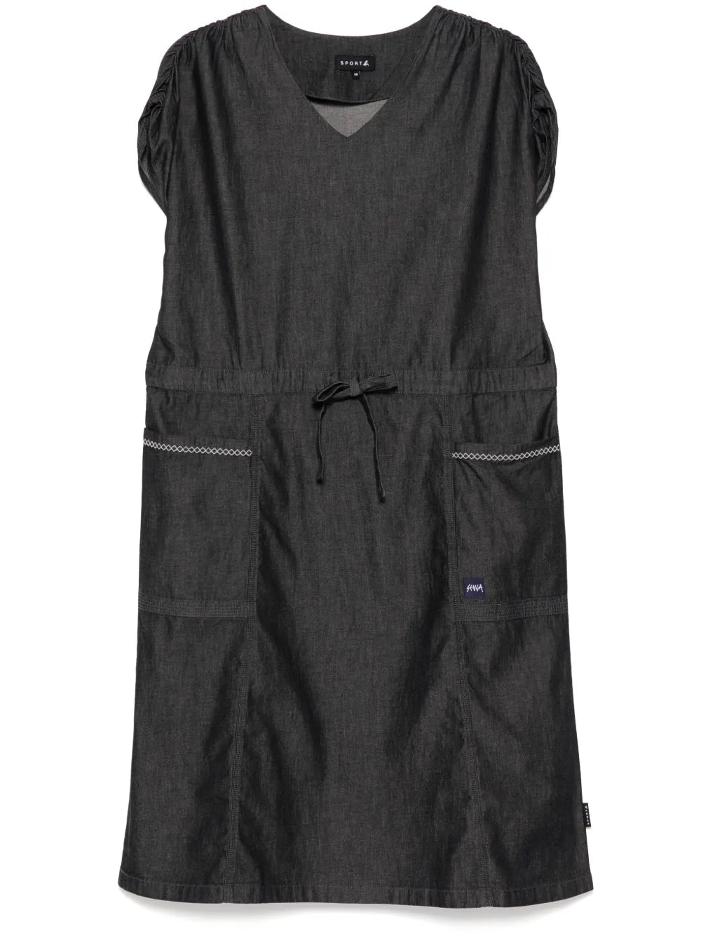 V-Neck Denim Dress