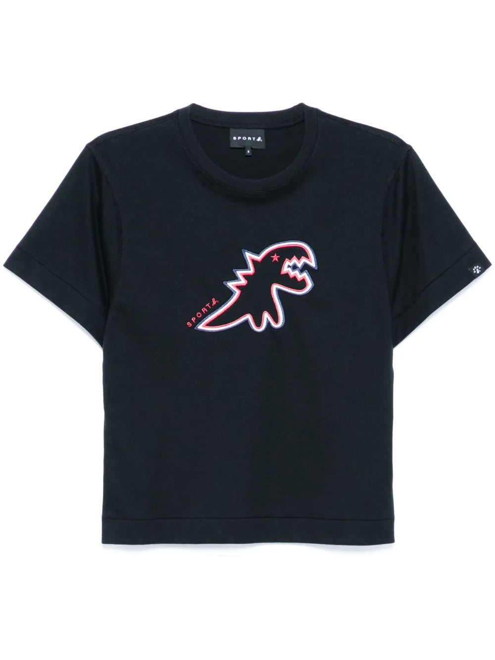 Dino-Embroidered Short-Sleeved T-Shirt