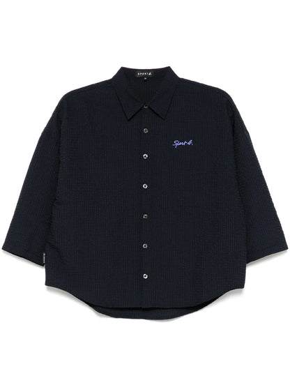 Seersucker Batwing Shirt